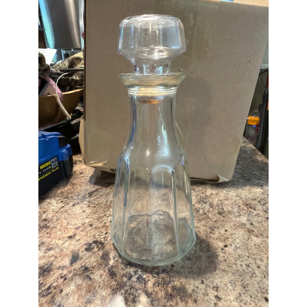 Vintage Good Seasons Glass Cruet Salad Dressing Bottle Carafe with Stopper Clear